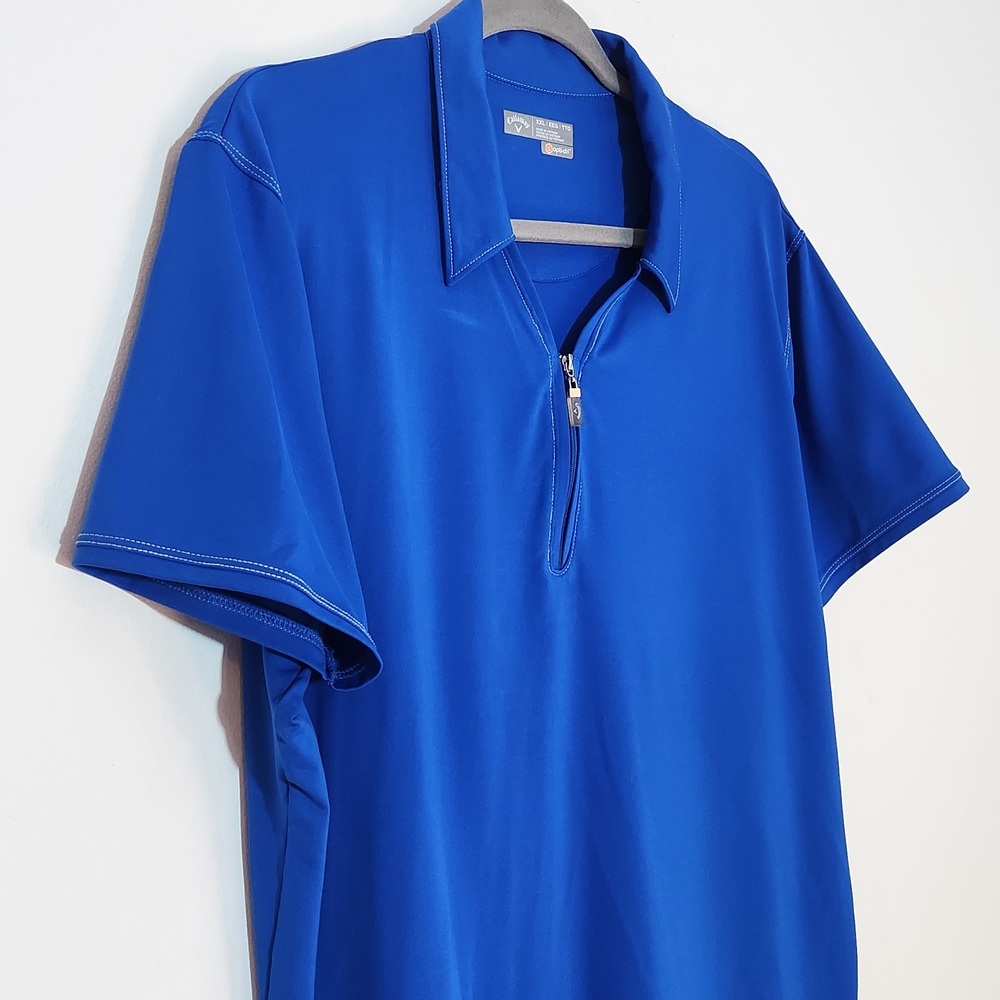 Callaway Womens Blue Golf Polo with Zipper Neckline Size XXL - Picture 3 of 9